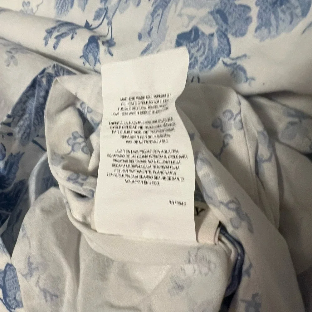 Laura Ashley Cottage Sophia Cotton Queen Duvet & 2 Standard Shams Shabby Chic